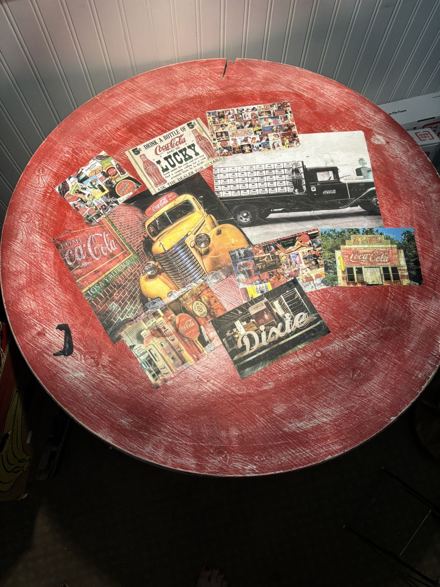 Coca Cola Decoupage Table