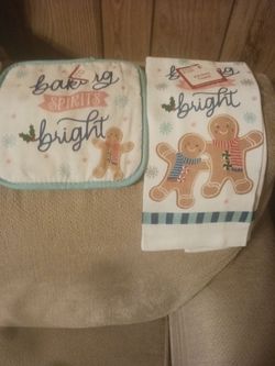 Dishtowel and potholder