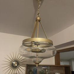 THREE Brushed Brass Light Fixtures Bundled