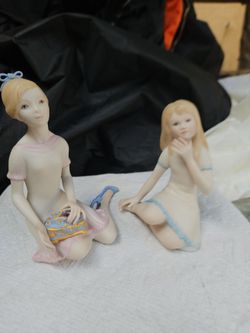 Cybis signedPorcelain Ballerina Figurines Set of Two