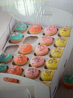 Assorted Frosted Cupcakes with Sprinkles