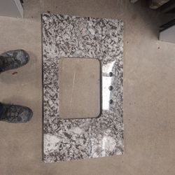 White Diamonds Granite Vanity