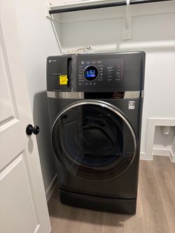 LIKE NEW GE Profile UltraFast Washer Dryer Combo + Pedestal (Used 2x!)