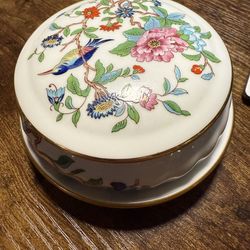 Vintage Aynsley Pembroke Fine Bone China Trinket Box – Made in England