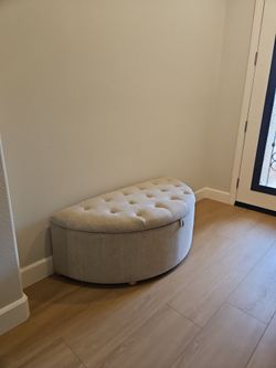Half-Moon Tufted Storage Ottoman