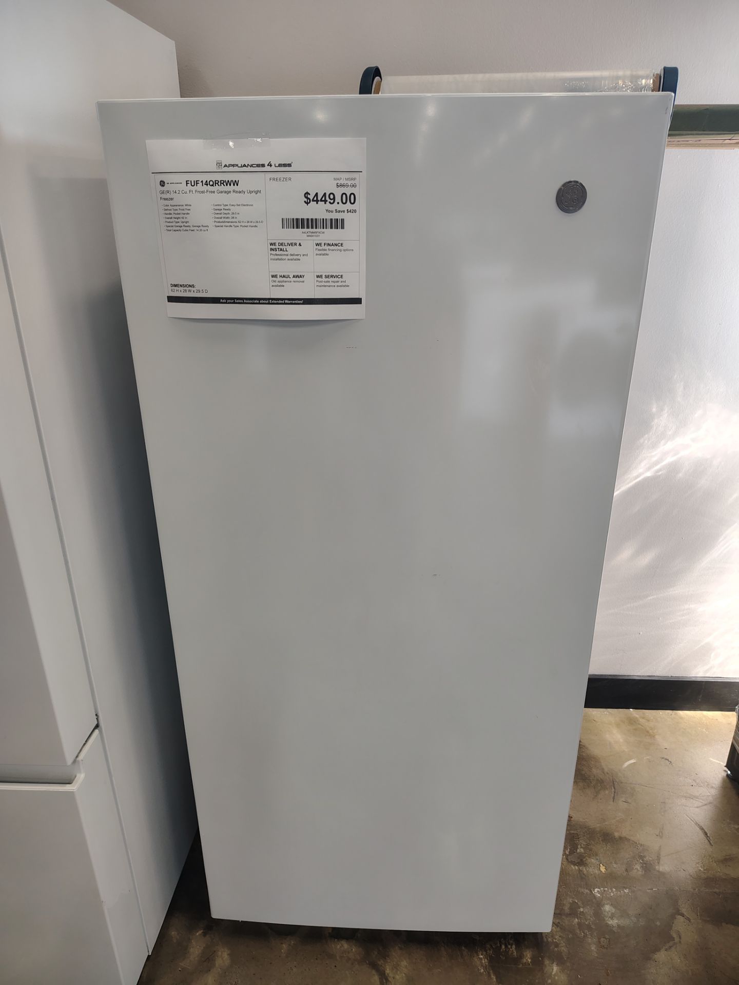 GE garage ready upright freezer
