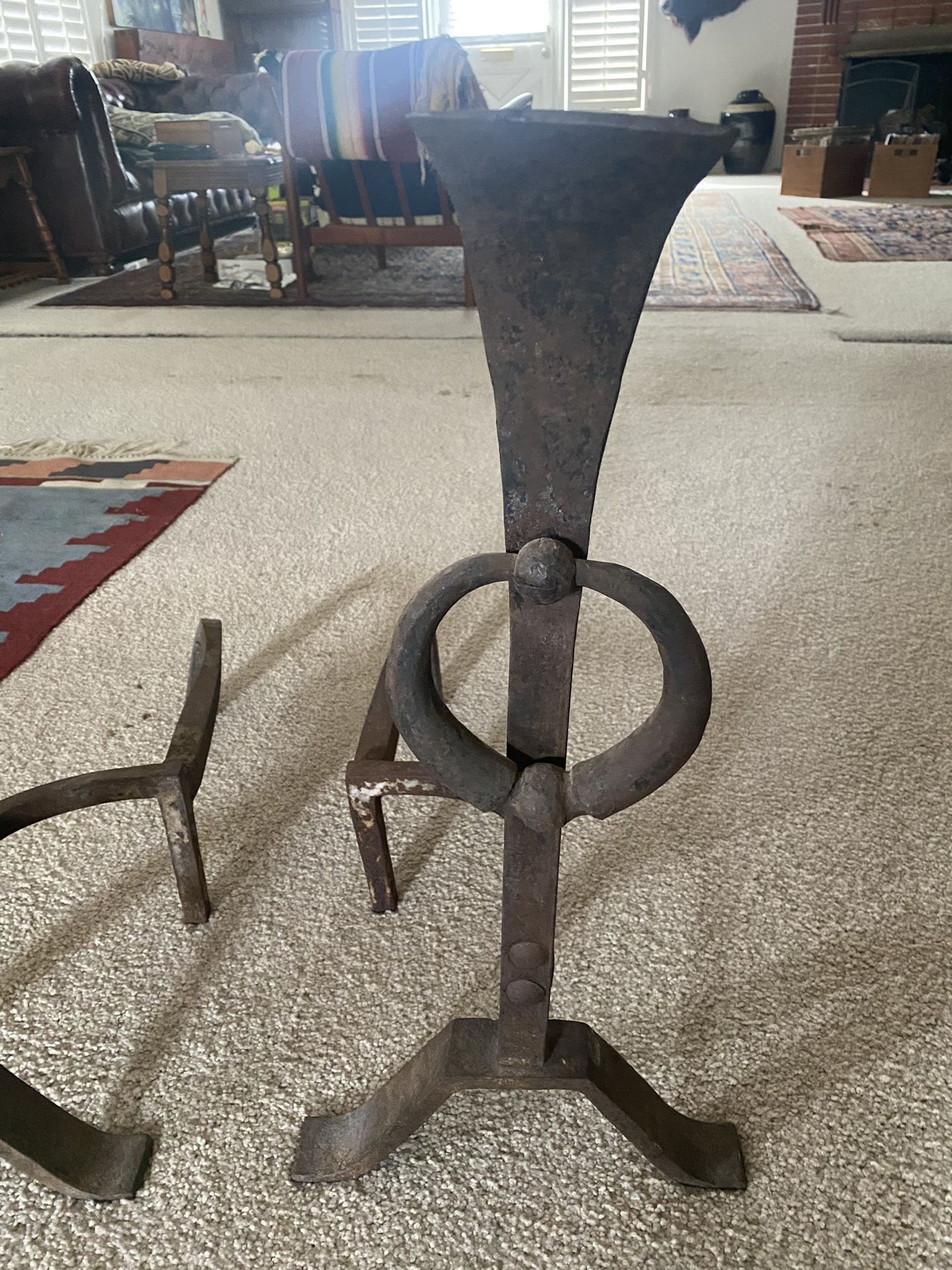 Pair Of Stickley Andirons