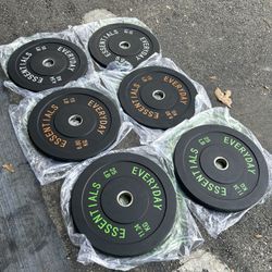 Bumper Plates Weights  Set 100lbs 