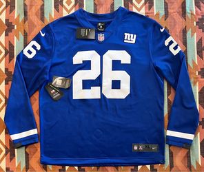 Nike NFL New York Giants Saquon Barkley #26 Long Sleeve Player Jersey Men’s XL