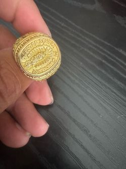 18k over brass ring