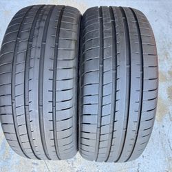 TWO TIRES 225/40/19 Goodyear Eagle F1 Like New With 90% Left Amazing Pair • Mercedes Bmw • Used 