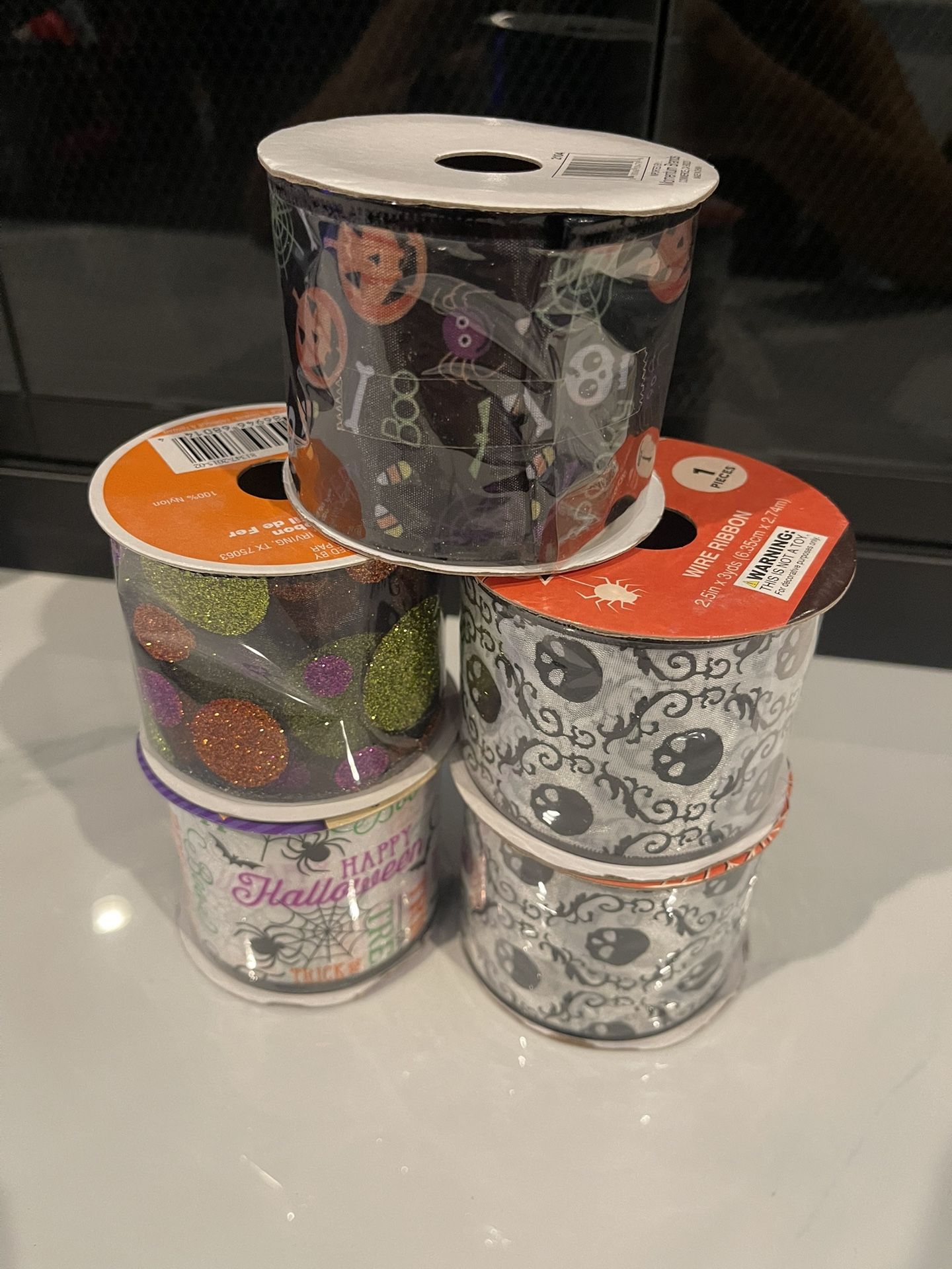 Halloween Wire Ribbon - Assortment
