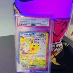 Pokemon TCG Pikachu SIR 238/191 Surging Sparks PSA 10 GEM MINT