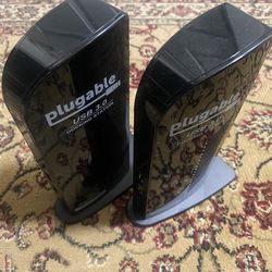 Plugable - USB 3.0 Universal Laptop Docking Station Dual Monitor for Windows and Mac w/Power Brick