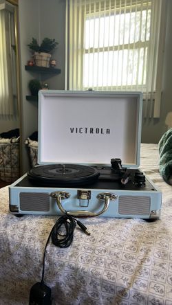 Victorola Baby Blue record player