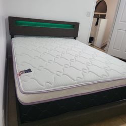 NEW QUEEN PILLOWTOP SET MATTRESS AND BOX SPRING-2PCS.