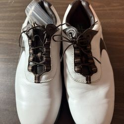 FootJoy Golf Shoes Mens Size 11.5 W White & Brown 54188 Contour Series