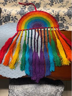 Earthbound Rainbow Beaded Tapestry Decoration
