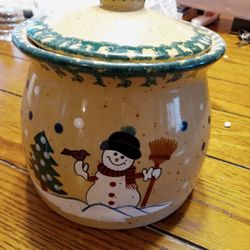 Snowman Cookle Jar.