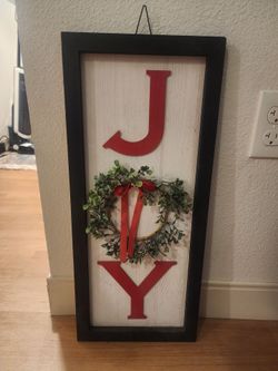 Wooden JOY sign