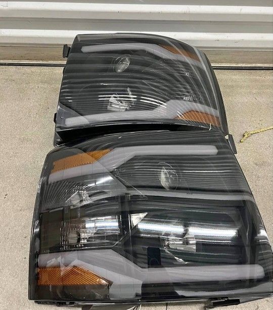 07-13 Chevrolet Silverado LED DRL Projector Headlights Luces Calaveras Micas Faros Focos Faroles Headlamps Chevy