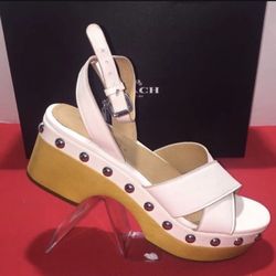 Coach Women's Shoes Astor Semi Matte Chalk Size 7 M Q8952j