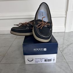 Sperry Angelfish Navy Boat Shoe - Size 8
