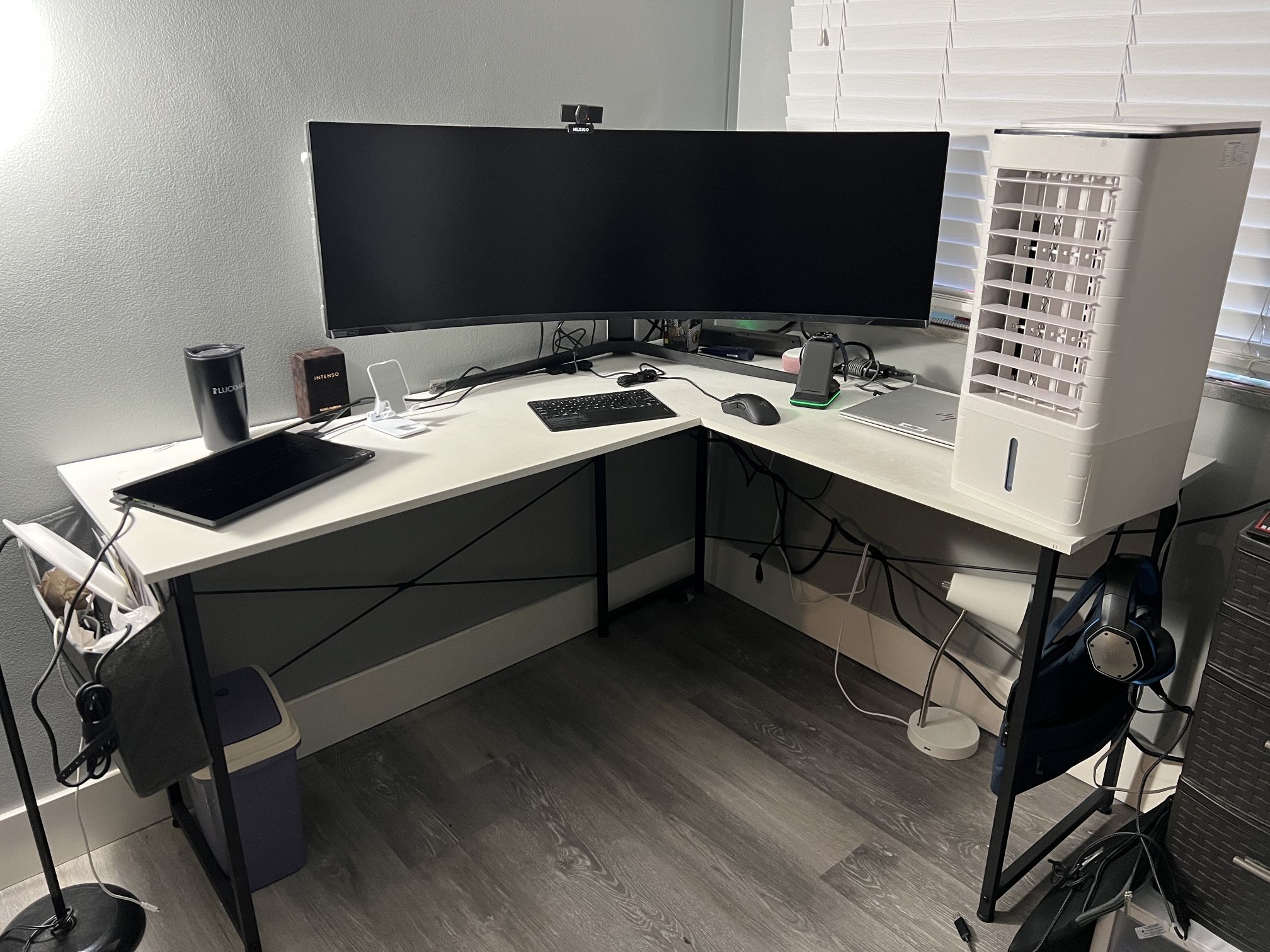 L Shaped Computer Desk/ Table With Storage For Sale