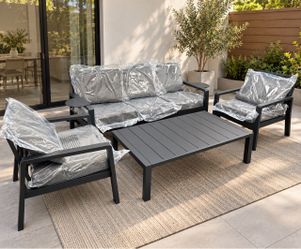 Outdoor Patio Furniture Set – Sofa, Chairs & Coffee Table