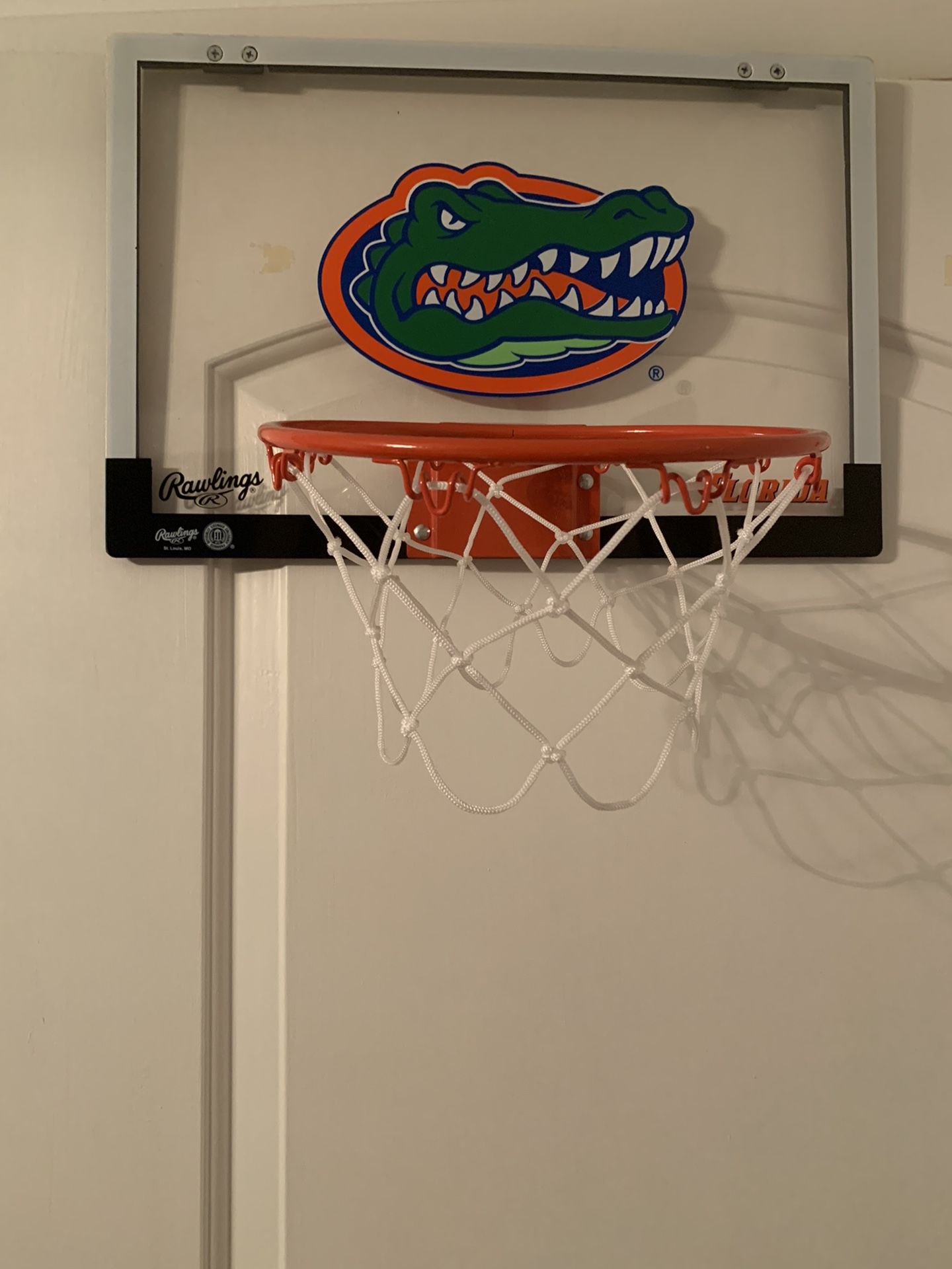Florida Gators Over The Door Basketball Hoop And Garbage Can 