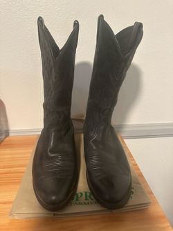 Ariat Men’s Black Leather Cowboy Boots – Size 12 EE Wide – $40