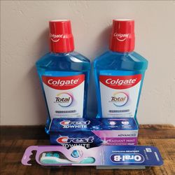 Crest Toothpaste Colgate Mouthwash Oral B Toothbrush