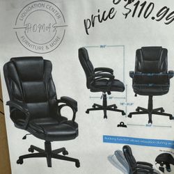 Executive Style Desk Chair In Box Black Color .