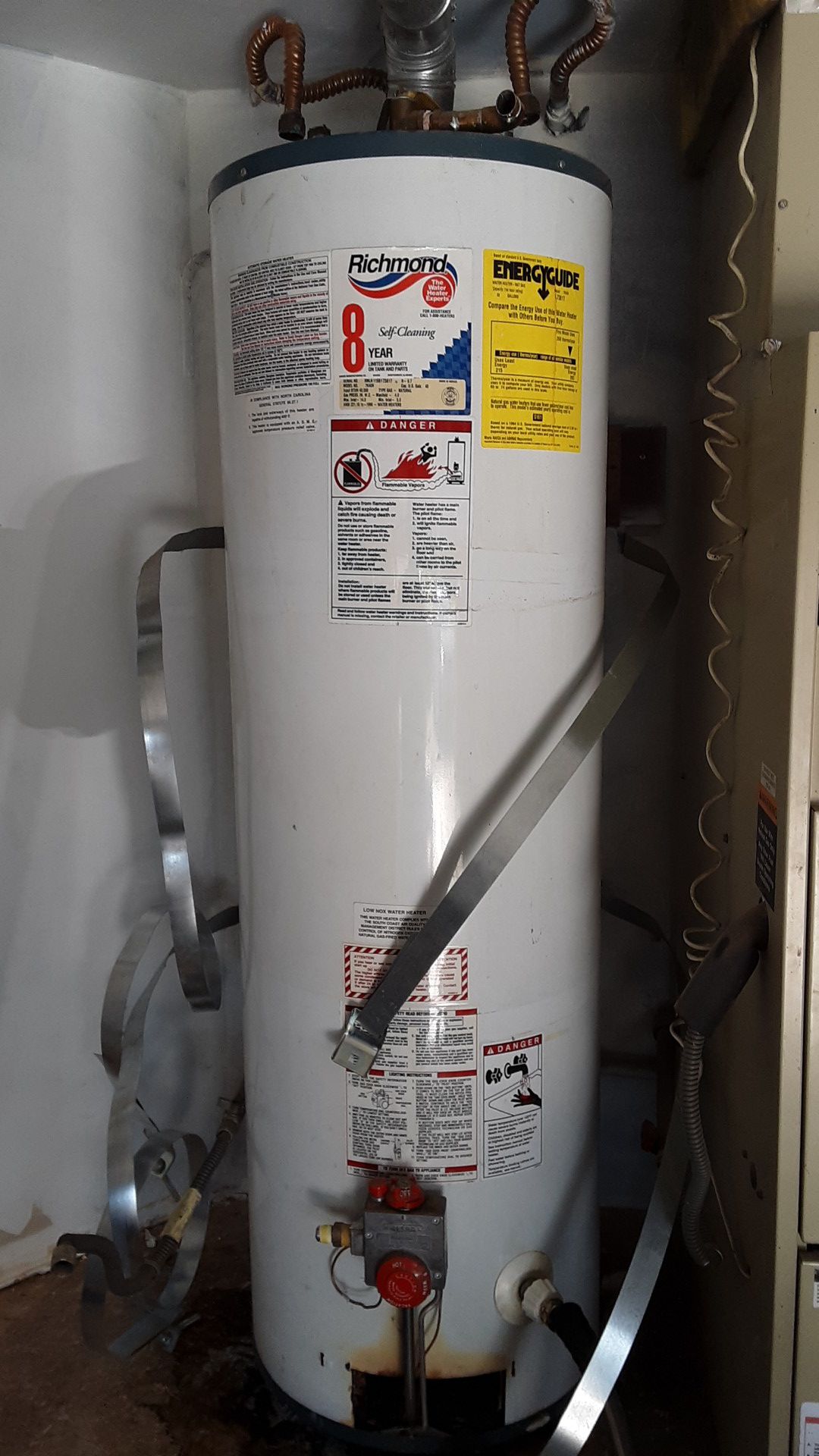 Free water heater for parts or scrap