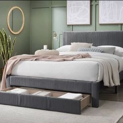 Queen Bed Frame With Mattress 