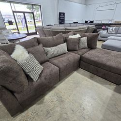 Cozy Chocolate Modular Sectional  Ultra Deep  &  Comfy