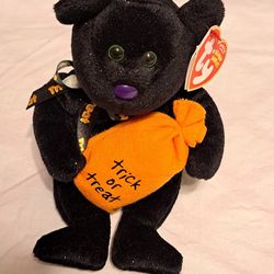 Ty Beanie Baby Trickster Halloween Bear