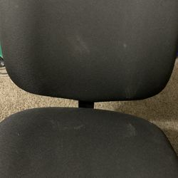 Black Office Chair Goes Up And Down With A Little But Broken Back