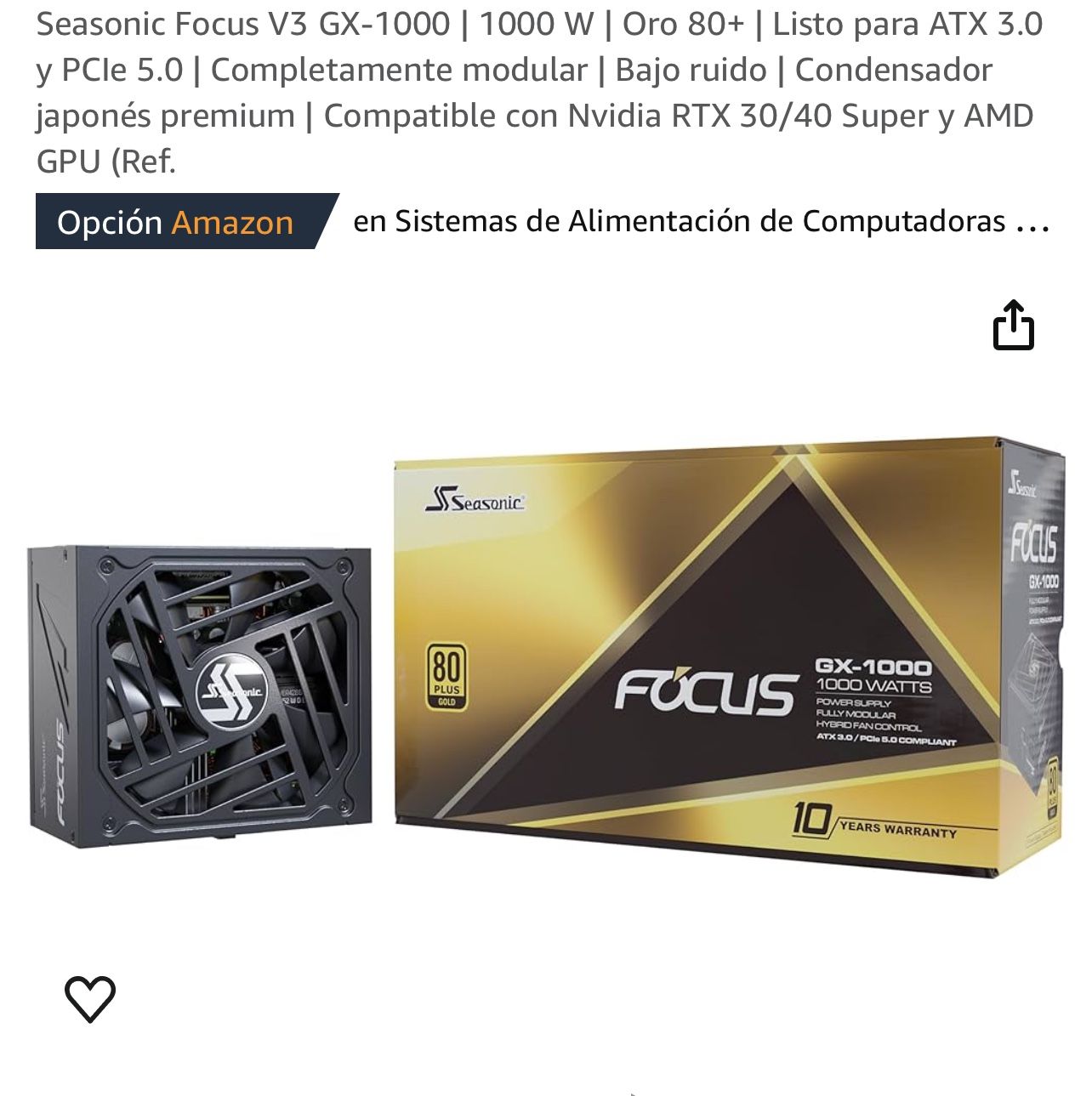 Seasonic Gx 1000 Focus