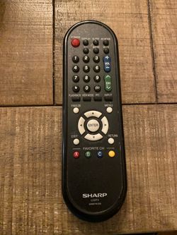 Sharp Remote Control LCDTV TV GA667WJSA Black Display Sleep CC Audio - R $5