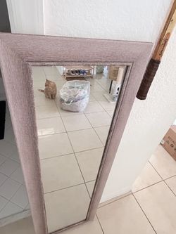 Mirror with Wood Frame full length