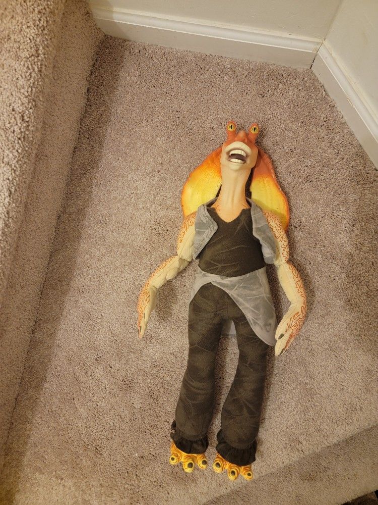 Like New! Jar Jar Binks Plush Toy From 1999 Star Wars Collectible