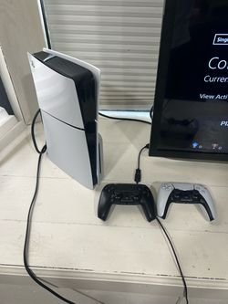 PlayStation 5 PS5 Slim Console with Two Controllers