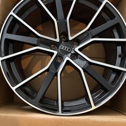 OEM Audi 20” Wheels (Set of 4) – Black Machined Finish – Clean Look