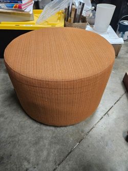 Orange ottoman