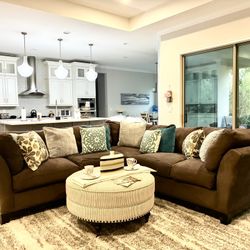 Gray Cindy Crawford Grey Sectional Sofa 