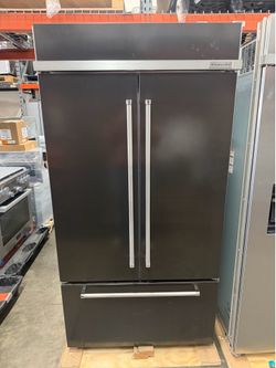 Kitchen aid 24.2 Cu. Ft. 42" Width Built-In Stainless French Door Refrigerator With Platinum Interior Design
