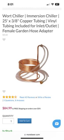 Wort Chiller - Home Made Version$35