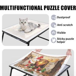 Puzzle Table with Drawers Adjustable Height 1500pcs,Foldable for Storage 3 in 1 Jigsaw Puzzle Table with Legs,Puzzle Tables for Adults with Drawers