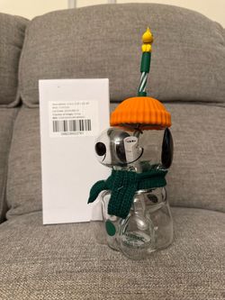 Starbucks Peanuts Snoopy 20oz Glass Cup